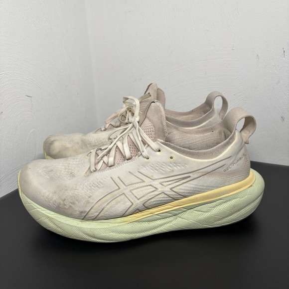 Asics Shoes - Asics Gel-Nimbus 25 Running Shoes Cream/Fawn Size‎ 12 Athletic Sneakers Lace Up